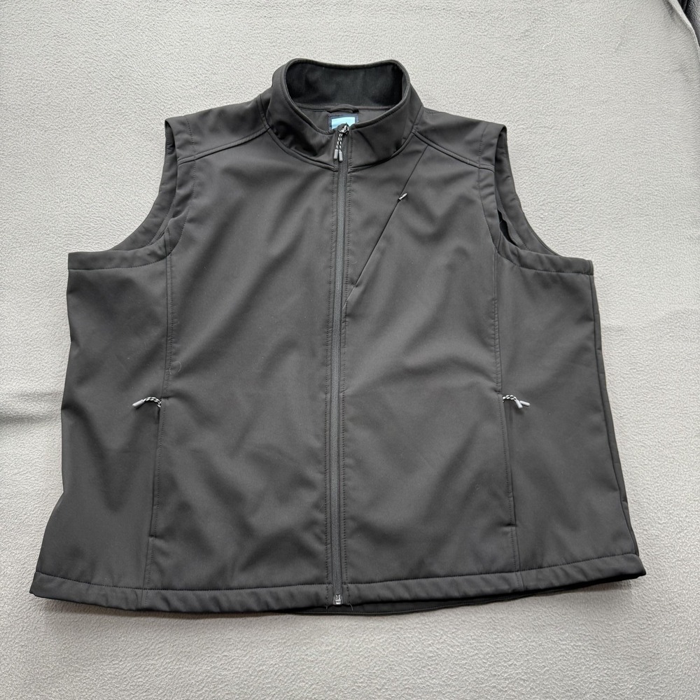 Iceburg Outerwear Vest Mens‎ 3XL Gray Softshell Full Zip Fleece Lined Pockets